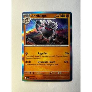 Pokémon Annihilape 047/091 SV: Paldean Fates Rare Holo Stage 2 140 HP Card NM